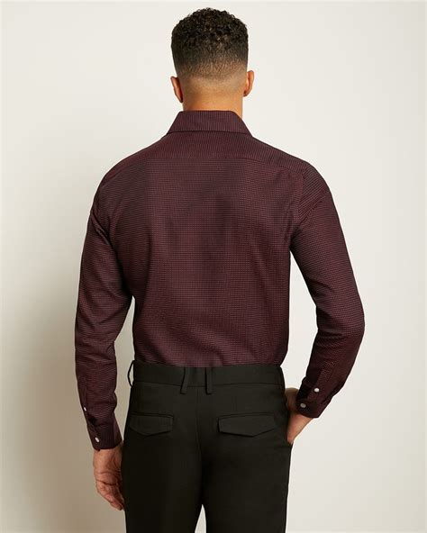 Regular Fit Dark Purple Dress Shirt | RW&CO.