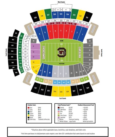 8 Photos Williams Brice Stadium Seating Chart Row Numbers And Review - Alqu Blog