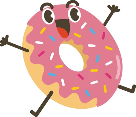 Smiling Donut Cartoon Character. 19818424 PNG