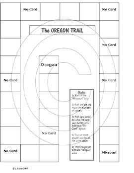 Oregon Trail Board Game by Ye Olde US History Emporium | TpT