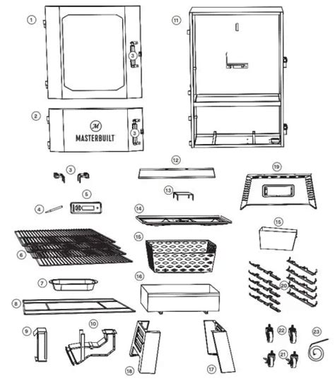 MASTERBUILT CS40G1DW Digital Charcoal Smoker Instruction Manual