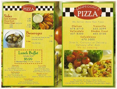 Sanpeggio's Pizza Menu, Menu for Sanpeggio's Pizza, Hoover, Birmingham ...