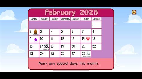 Starfall Calendar February 2025 - Amy Ogden