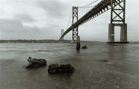 Stormy Weather Over Mount Hope Bridge Photograph by Andrew Pacheco | Pixels