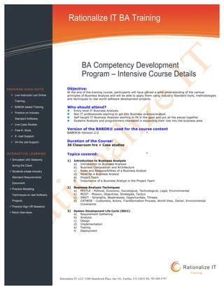 Ba course content intensive | PDF