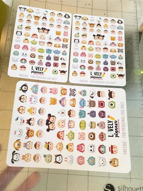 {Freebie} Tsum Tsum planner stickers | Planner stickers, Free printable ...