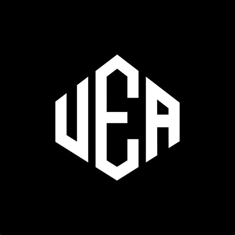 UEA letter logo design with polygon shape. UEA polygon and cube shape ...