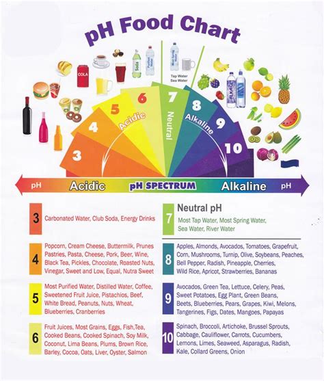 Free Ph Food Chart Printable | Preventing and Fighting a Dreaded Disease | Acidic food chart ...