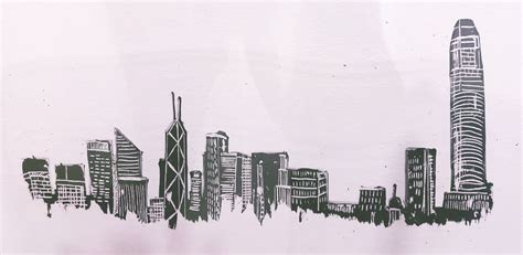 Hong Kong Skyline Drawing at PaintingValley.com | Explore collection of ...