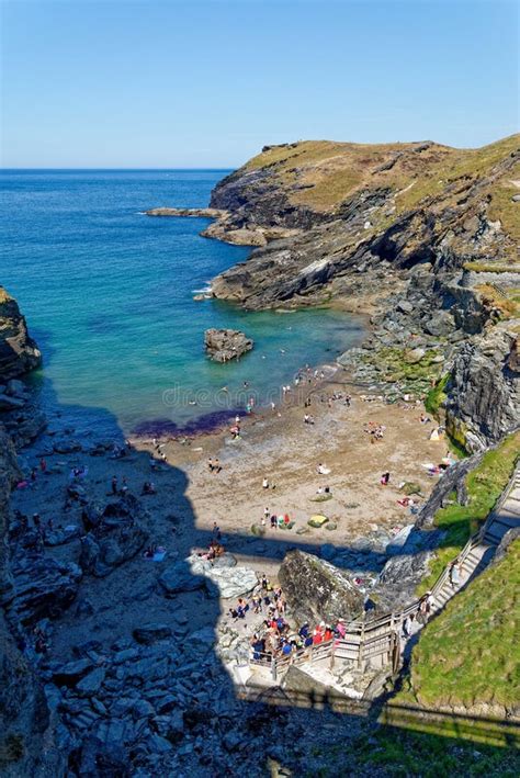 Castle Beach Below Tintagel Castle - Cornwall Stock Image - Image of landmark, beach: 254622133