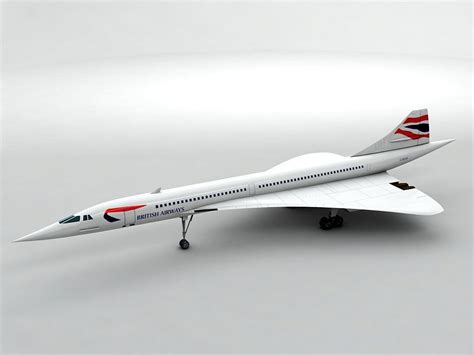 Concorde Jet - British Airways 3D model | CGTrader