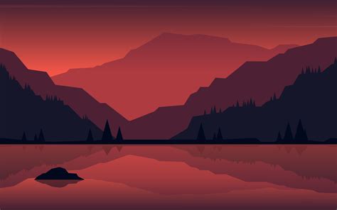 3840x2400 Resolution Minimalist Landscape Painting UHD 4K 3840x2400 Resolution Wallpaper ...