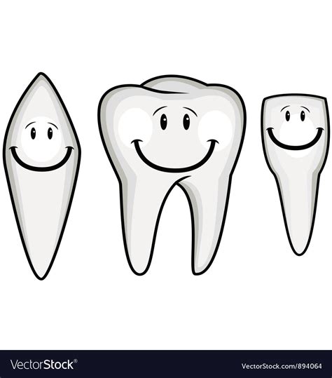 Tooth cartoon Royalty Free Vector Image - VectorStock