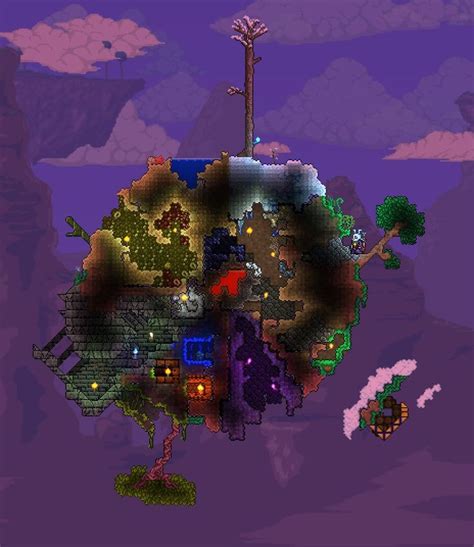 Terraria > the different biomes in one sphere > biospheres > sweet design | と | Terraria house ...