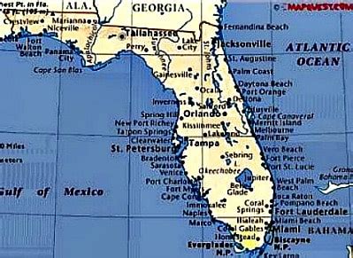 Florida East Coast Map – Telegraph