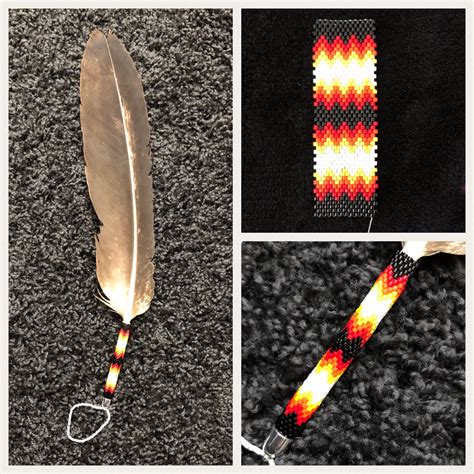 Native Beadwork Jewelry: Feather and Beads