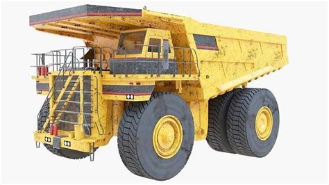 Dump Haul Mining Truck - Proper High Poly With Cabin Interior 3D model ...