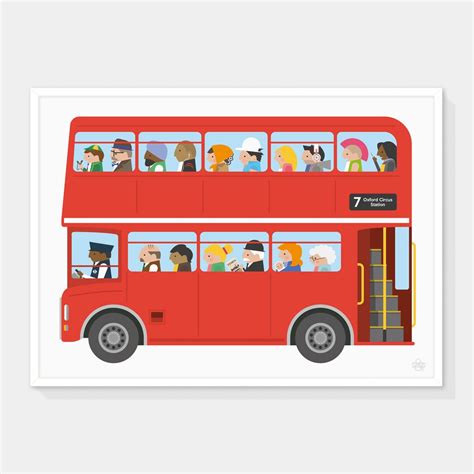 Red London Bus Art Print for Children's and Baby's - Etsy