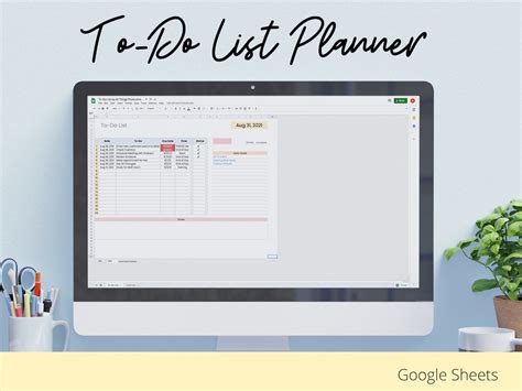 To-do List Planner, Google Sheets, Calendar, to Do List Printable - Etsy