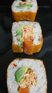 Sunny California Roll for lunch | wrapped in carrot, and a b… | Flickr