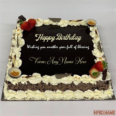 Chocolate Birthday Wishes Cake With Name Online