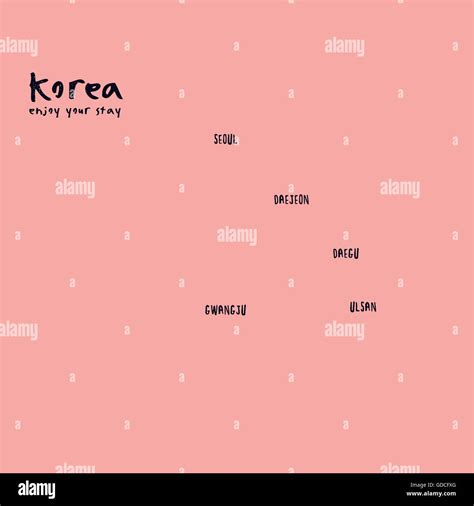 Adorable south korea travel map hi-res stock photography and images - Alamy