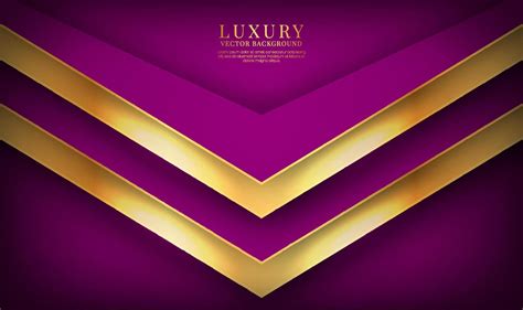 3D purple luxury abstract background overlap layer on dark space with golden lines decoration ...