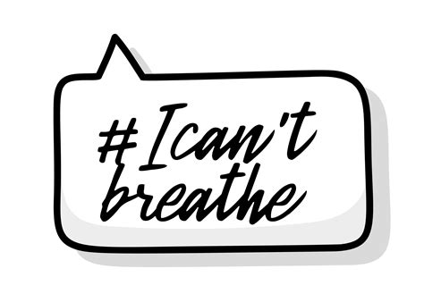 I Can't Breathe Protest Banner About Human Rights of Black People in America. Vector ...