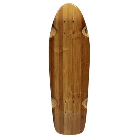 BAKED BAMBOO BEACH CRUISER SKATEBOARD DECK Old School Kick Shape Mini ...