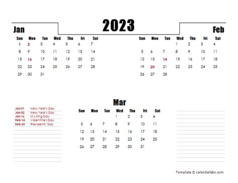 Libreoffice Calendar Template 2023 -2022 - November 2022 Calendar