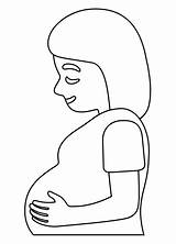 Pregnant Woman Emoji coloring Page  ColouringPages sketch template