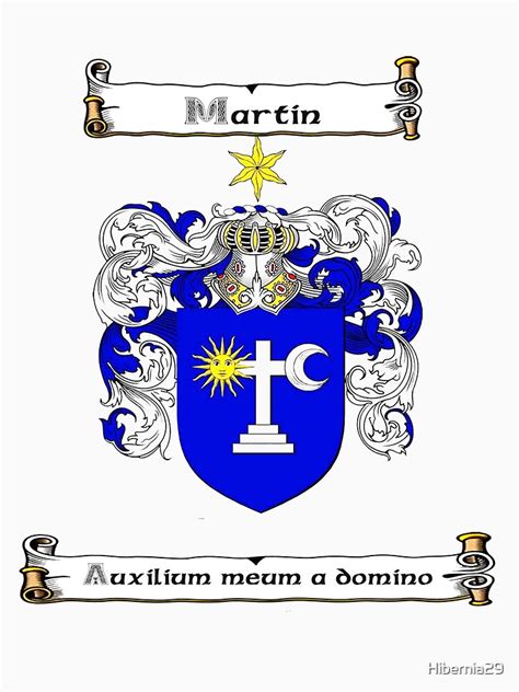 "Martin Family Crest and Motto" T-shirt by Hibernia29 | Redbubble