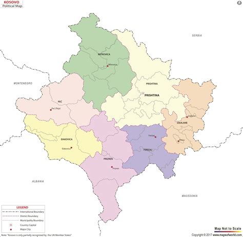 Kosovo Political Map