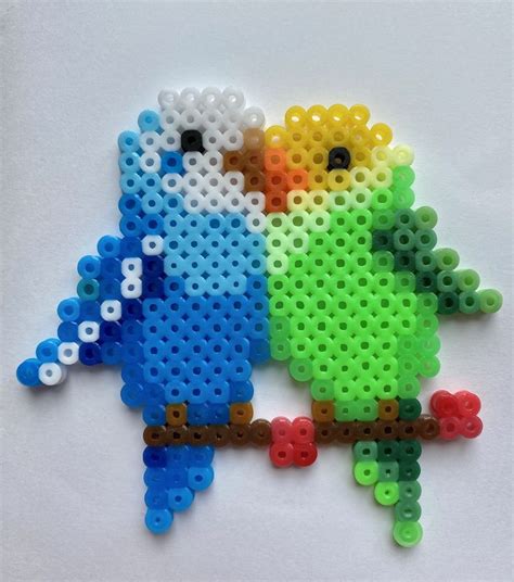 Love birds perler beads | Diy perler bead crafts, Easy perler beads ideas, Easy perler bead patterns