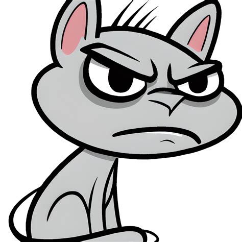 Angry Cat Cartoon · Creative Fabrica