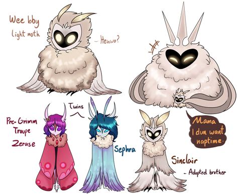 Fluffy moths by GrimmSkitz on DeviantArt