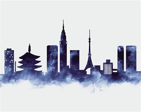 Tokyo Print Tokyo Skyline Japan Poster Art Print - Etsy | Tokyo skyline, Skyline art, Posters ...