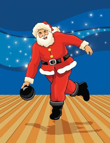 Santa Bowling Stock Illustration - Download Image Now - Ten Pin Bowling, Santa Claus, Christmas ...