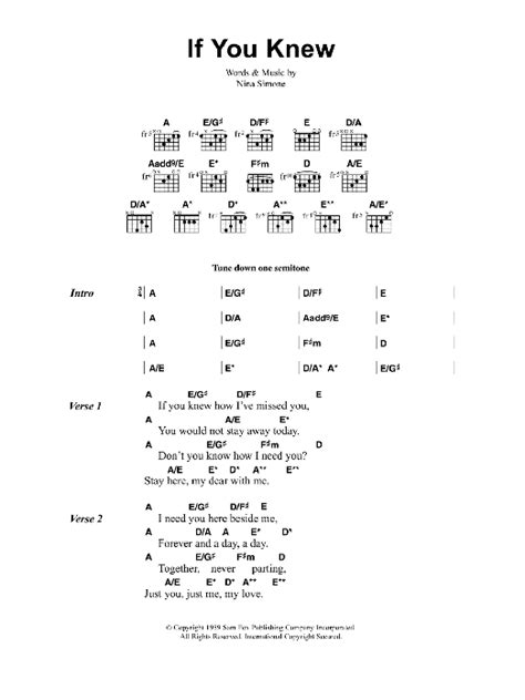 If You Knew by Jeff Buckley - Guitar Chords/Lyrics - Guitar Instructor