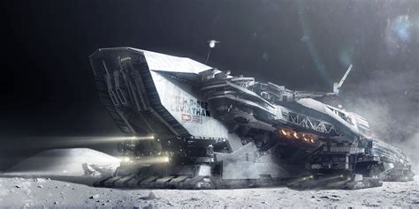 ArtStation - Moon Mining: Harvester, Adam Burn | Concept ships / sci-fi | Imagenes de ciencia ...