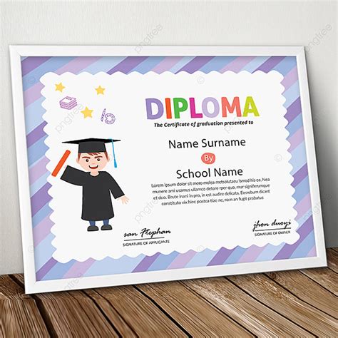 Graduation Certificate Psd Template Template Download on Pngtree