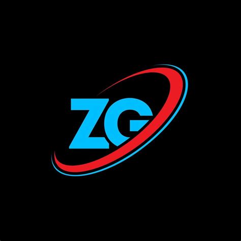 logotipo de zg. diseño zg. letra zg azul y roja. diseño de logotipo de ...