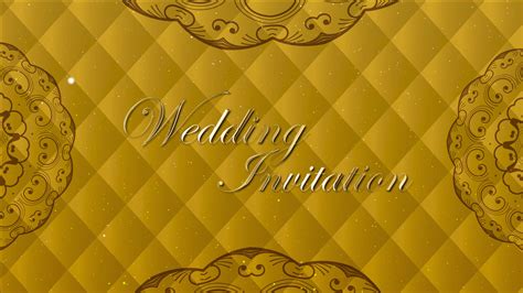 Golden Luxury Card Wedding Invitation Video Background No Copyright Footage | All Design Creative