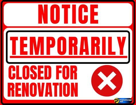 Temporarily Closed For Renovation | FREE Download