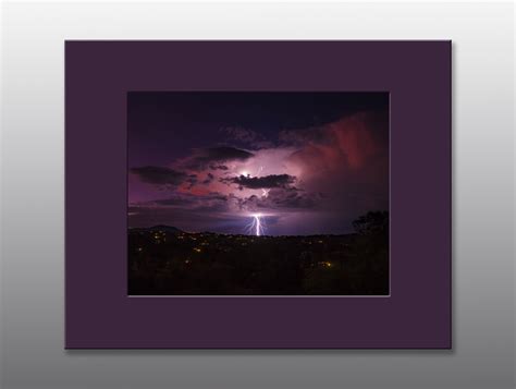 Matted Print – Monsoon Lightning Storm – Moment of Perception Photography