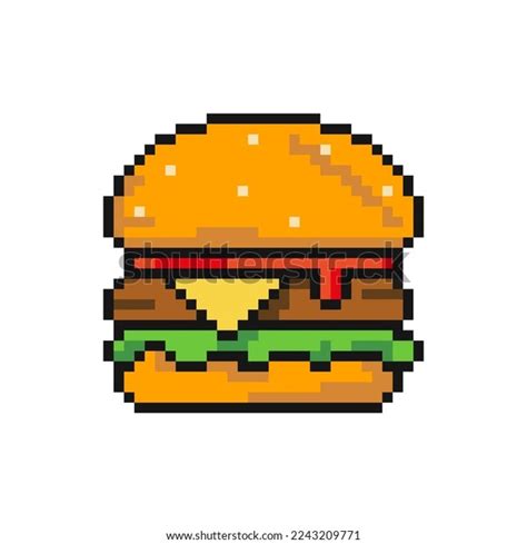 805 imágenes de Pixel art burger - Imágenes, fotos y vectores de stock | Shutterstock