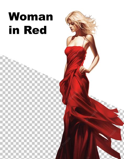 Premium PSD | A poster for a woman in red