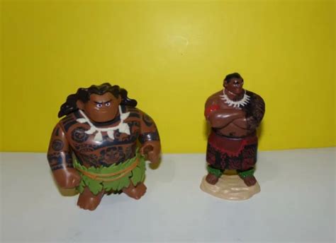 FIGURINES DISNEY PVC 4" Cake Topper Moana Demigod Maui & Chief Tui Motunui : EUR 14,16 - PicClick FR