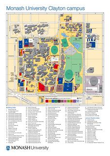 Monash Uni Clayton Campus Map - Europe Mountains Map