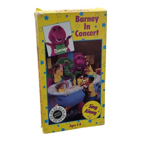 BARNEY - BARNEY in Concert (VHS, 1991) Sing Along Songs Video Tape - Lyons Group $16.30 ...